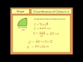 Circumference and Diameter of Circles
