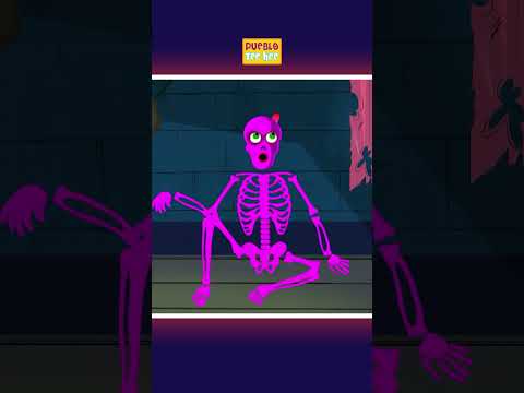 💀Esqueletos tontos bailando en la cama #shorts #halloween #kidssong #puebloteehee
