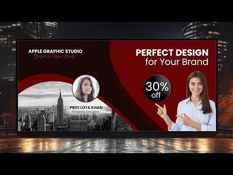 Billboard Banner Design for Graphic Agency | Photoshop Tutorial