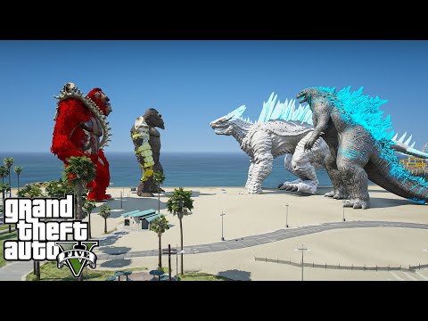 Scarking x Kong vs Godzilla x Shimo - The New Empire ( GTA V Mods )