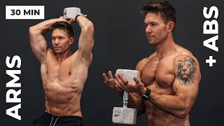 Toned Abs & Defined Arms & Shoulders in 30 Minutes | Dumbbell Workout