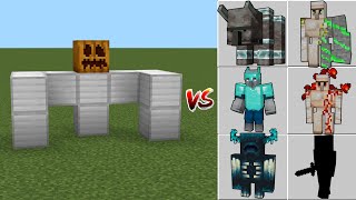Buffed Iron Golem Vs Minecraft Golem