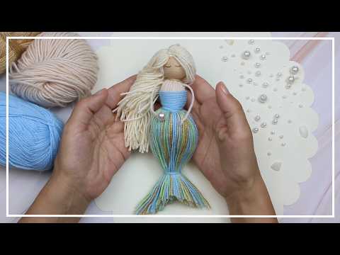 НОВАЯ ИДЕЯ! 🤗 Самая Красивая Русалочка из ниток! Сделайте ЛЕГКО ❤ Yarn Mermaid Making ❤ DIY