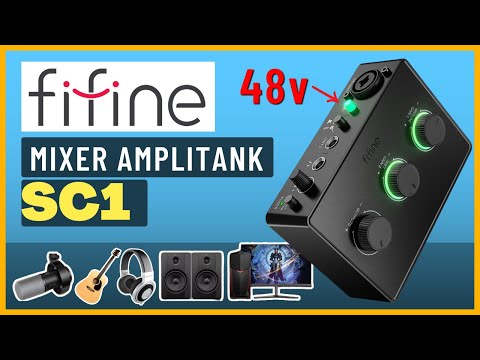 Mixer FIFINE Ampli 1: Para Microfone Dinâmico e Condensador e Instrumentos Musicais