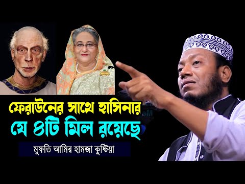 ফেরাউনের সাথে হাসিনার যে ৪টি মিল রয়েছে || মুফতি আমির হামজা || mufti amir hamza new waz 2024