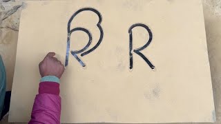 How Draw a Love Bird Drawing Using RR Letter Step by Step For Beginners Drawing | So Easy Bird Draw