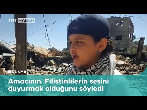 Filistinli çocuk Gazze’den dünyaya rap yaparak haykırdı