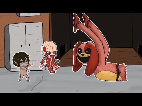 Chibi Titan VS DOGDAY in POPPY PLAYTIME CHAPTER 3 | Attack On Titan Animation