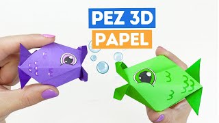🐠 Cómo hacer un pez de origami 3d fácil que abre la boca