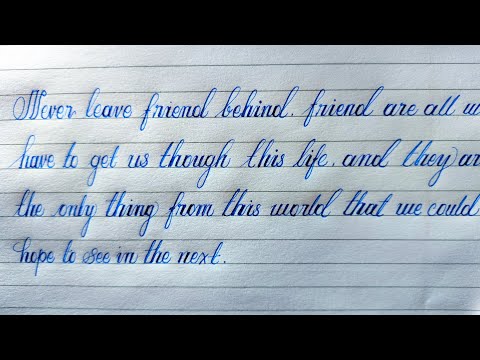 Cursive handwriting practice