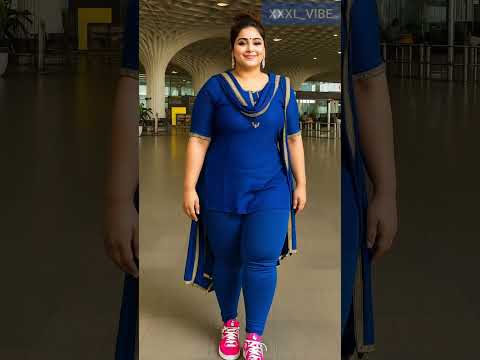 Royal Blue Beauty Walking with Confidence 😍 | Indian Ethnic Fashion Look | Airport Glam! #shorts