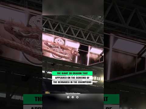 ๐ Giant Dragon at Bernabeu ๐คฏ #football #stadium #shorts