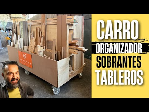 Carro organizador para sobrantes y tableros Tutorial de #carpinteria