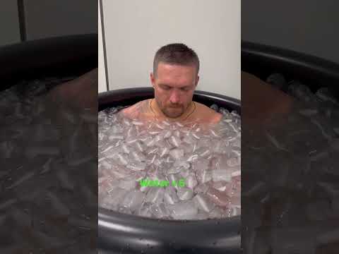 Oleksandr Usyk shows off crazy Tyson Fury prep with ice bath 🥶