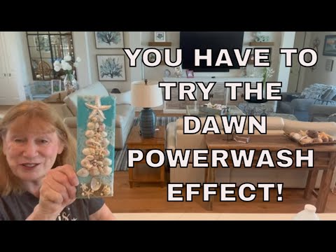 Dawn Power Wash Seashell  Christmas Tree with Let's Resin Chameleon Flakes Step by Step Tutorial