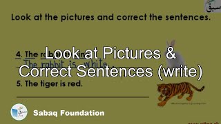 Look at Pictures & Correct Sentences (write)