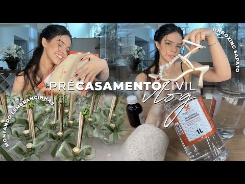 montando as lembrancinhas do casamento civil, unboxing do sapato e últimas comprinhas | vlog