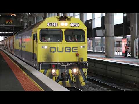 Freight Trains and "Evie" Inspection Train at Southern Cross