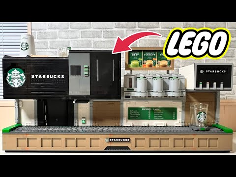 レゴでスタバを作ってみた!! I Build a LEGO Starbucks Machine!!