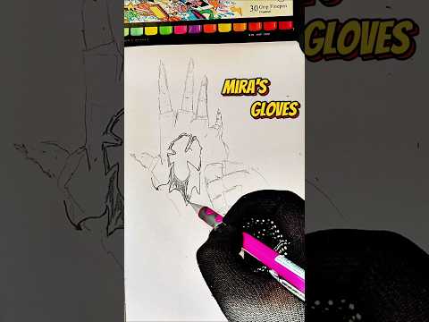how to draw kpop demon hunters mira's gloves