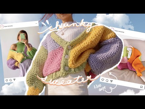 i crochet the $300 chunky sweater of your dreams // hope macaulay inspired