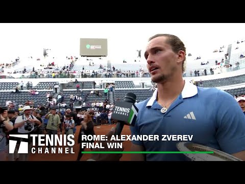 Alexander Zverev Lifts The Trophy For The Second Time in Rome | 2024 Rome Finals