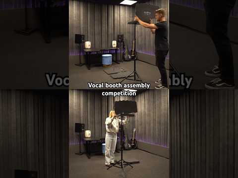 We challenged two of our friends to assemble the IsoVox Go portable vocal booth #isovox