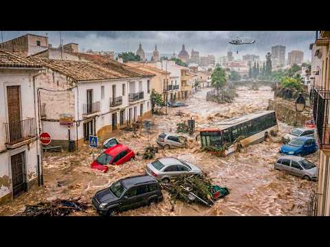 Spain Paralyzed <strong>by</strong> Massive Floods! Valencia Under <strong>Water</strong>, 145 Towns Locked Down, Army Deployed