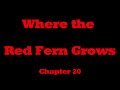 Exploring Chapter 20 of Where the Red Fern Grows