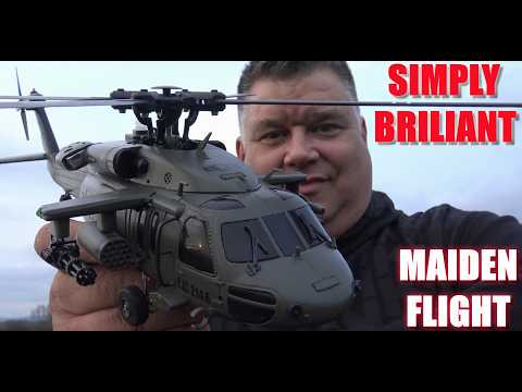 Eachine E200 EXP UH-60 BLACK HAWK RTF RC Helicopter Grey MAIDEN FLIGHT
