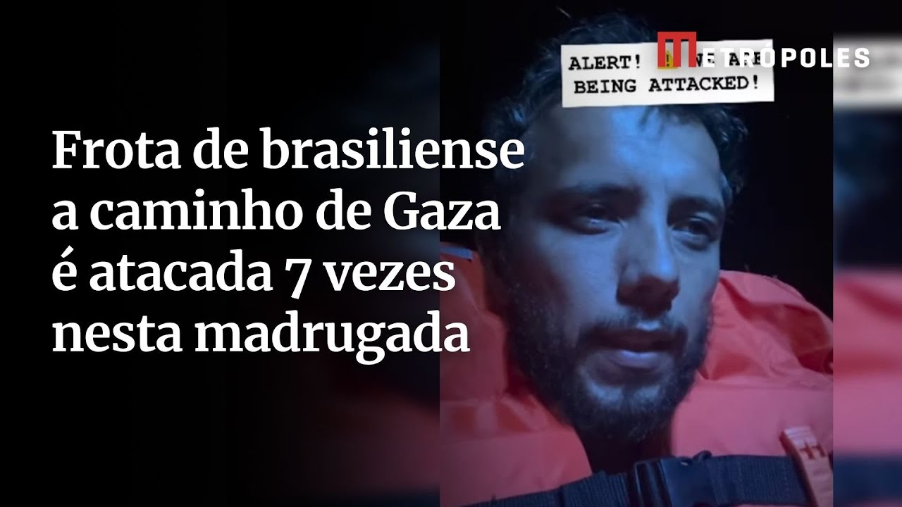 Frota de brasiliense a caminho de Gaza é atacada 7 vezes nesta madrugada