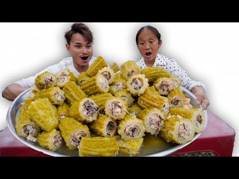 Bà Tân Vlog - Lần Đầu Làm Nồi Canh Khổ Qua Nhồi Tôm Thịt Khổng Lồ Đãi Cả Làng