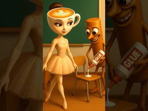 Tung Tung Tung Sahur and Ballerina Capuccina poured glue on the chair! Espressona Signora got stuck!