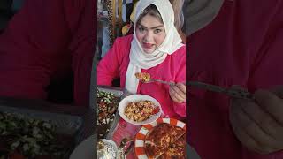 تحديات قمر  دلعت با تنجان وسويته اكله مشهيه #مع مخلمه عراقيه اريد عشر الاف لايك همتكم