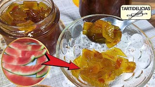 🍉 NO TIRES LAS CÁSCARAS de SANDÍA❗ ¿SABES COMO HACER UN DULCE CON ELLAS? DULCE de CÁSCARA de SANDÍA