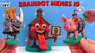 Making La Esok Sekolah, Svinino Bombondino, Rhino Toasterino 🤯 Brainrot memes with Clay