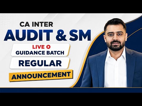 Inter Audit & SM Live Guidance Regular Batch Announcement |Jan 27 Exam Onwards|CA Rishabhh Jainn Sir