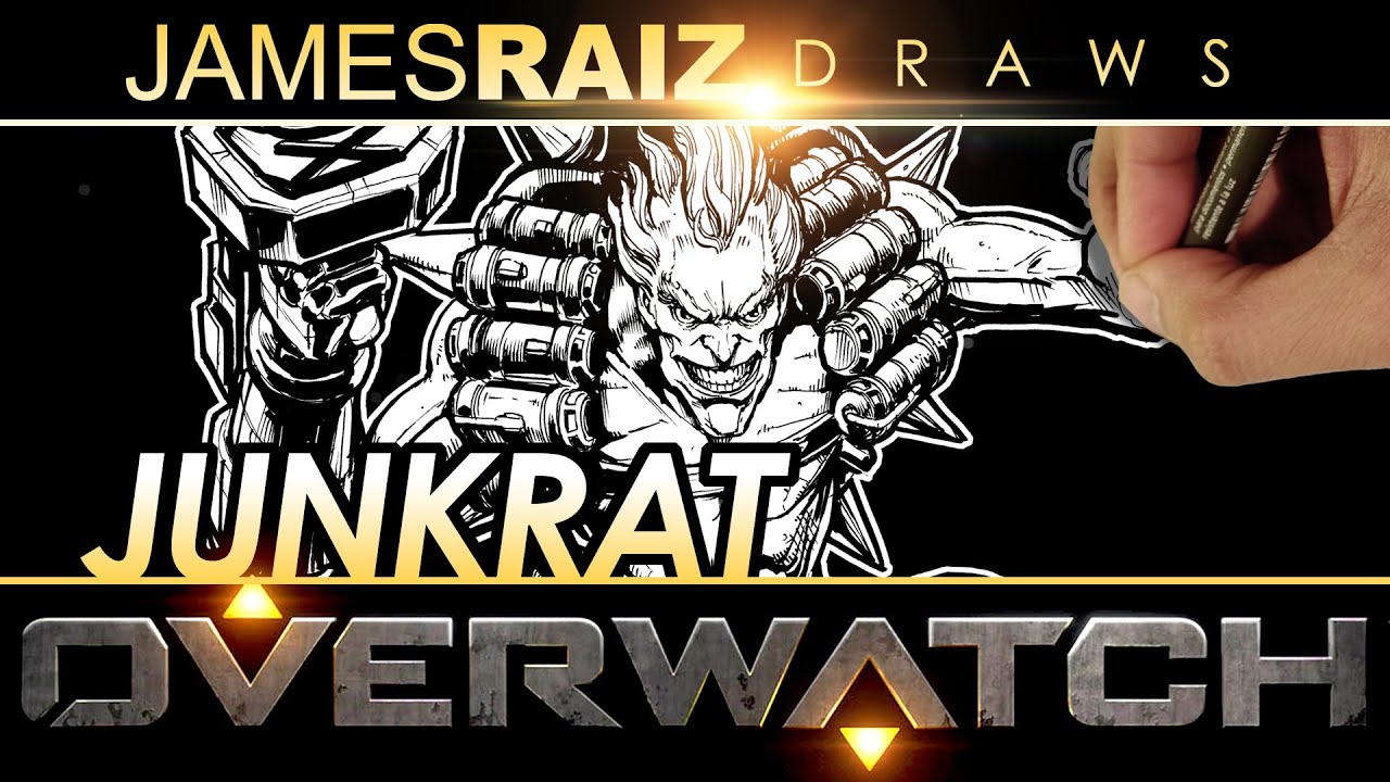 Drawing junkrat from overwatch - and the 10000 subscriber giveaway winner!