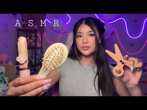 ASMR | Wooden Hair Salon Roleplay ✂️ (personal attention and layered sounds)