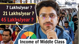 What's the Income of Middle Class, Upper Middle Class & Rich in India ? | Individual & Family