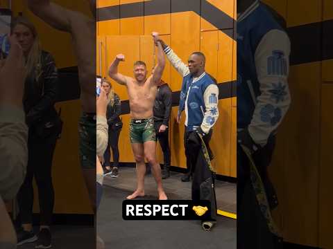 Israel Adesanya congratulates Dricus du Plessis after #UFC305