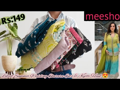 Meesho Latest Kurta Sets Haul | Start Rs: 149 |Trending ShararaPartywear Kurti Haul Review | #meesho