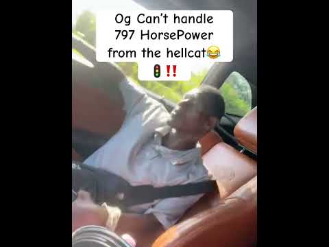 Old head scared of the HellCat 😂😂 #streetrace #streetracing #hellcat #dodgehellcat #dodge #shorts