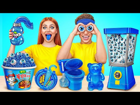 Desafío De Comida Azul | Batalla Épica de Comida por Multi DO Challenge