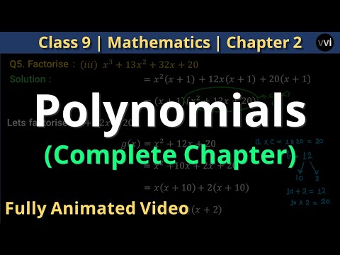 Polynomials | Class 9th Math | Complete Chapter in One Animated Video !!