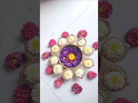 “Beautiful Uruli Flower Decoration for Diwali 🌸✨” #flowerdesign #trending #urulidecoration