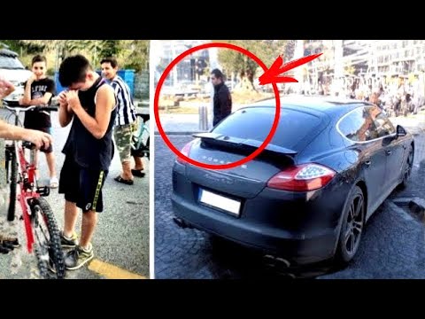 Bisikletli Çocuk Porsche'ye Çarptı, Sonrasında Araba Sahibinin Çocuğa Yaptıklarına İnanamayacaksınız