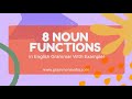 Noun Functions in Sentences