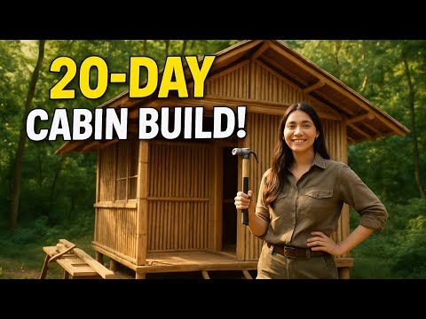 She Built a Bamboo House With Just a Knife!