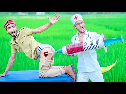 Funniest Fun New Trending Comedy Video 2024 Must Watch Viral Injection Wala Comedy Video Epi 91